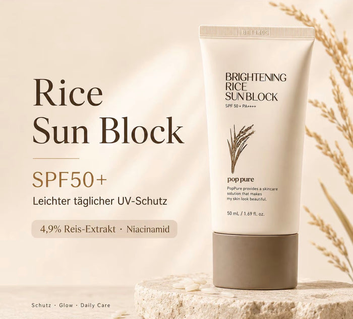 POP PURE Rice Sun Block SPF 50+ 50 ml