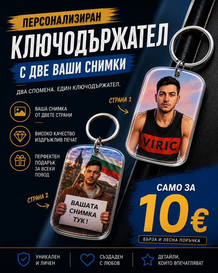 Ключодържател с две ваши снимки