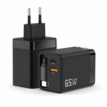 65W GaN USB-C зарядно с 3 порта