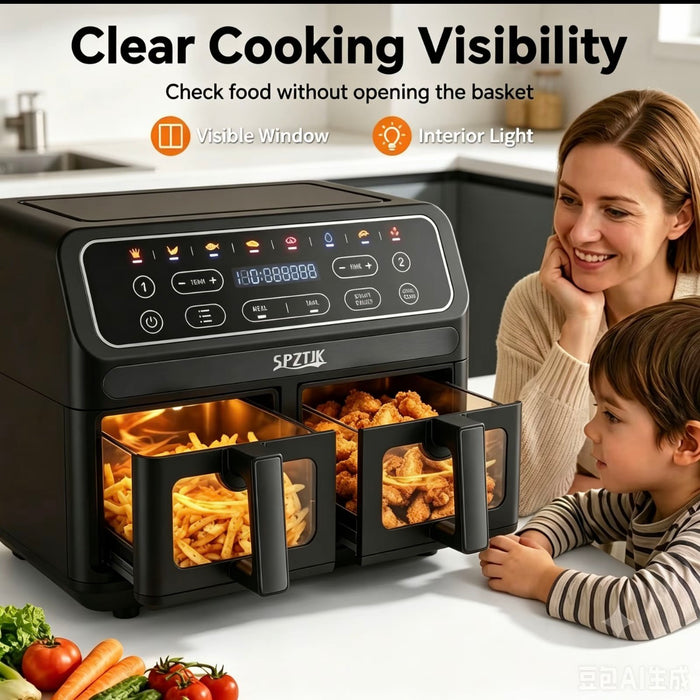 SPZTJK XXL air fryer с две кошници